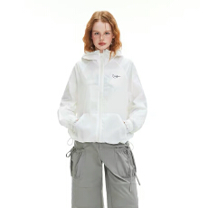 批发连帽花边休闲防晒<b class='q'>外套女</b>韩版户外穿搭学院风简约宽松百搭上衣