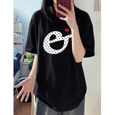 批发刺绣+内里铺布（纯棉220克精梳紧密）短袖<b class='q'>t</b><b class='q'>恤</b>体恤上衣女