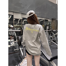 批发美式复古星星男女潮牌长袖国潮牌纯棉秋季T恤宽松<b class='q'>情侣装</b>