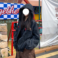 批发加绒 刺绣+<b class='q'>花朵</b>别针 后包领【纯棉华棉复合】卫衣女