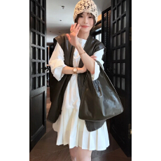 批发皮马甲背心<b class='q'>外套</b>女时尚洋气外搭薄款上衣+<b class='q'>连衣裙</b>套装