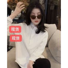 批发悦悦专属新款气质小众重工<b class='q'>蕾丝</b>立领拼接长袖<b class='q'>衬衣</b>