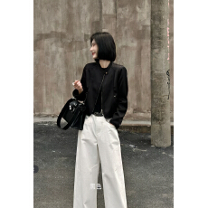 批发焦思文 春季时尚<b class='q'>休闲</b>洋气百搭短款<b class='q'>夹克</b>外套