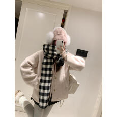 批发实拍实价 毛呢<b class='q'>外套</b>女秋冬穿搭慵懒风韩系宽松<b class='q'>外套</b>