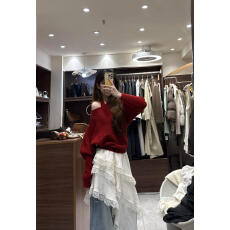 批发实拍实价 小众挂脖打底背心叠穿一字领宽松<b class='q'>针织衫</b>时尚套装