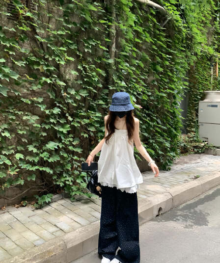 실사 정가 부드러운 미니멀리즘 바람 품격 레이스 디자인 센스 슬립 작은 셔츠 캐주얼 맨위