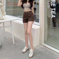 批发实拍高品质<b class='q'>欧美风</b>百搭蜜桃臀短裤 黑色&浅蓝&咖啡色 XS-XL