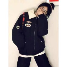 批发美式复古棉服外套女冬季新款宽松学生棉衣保暖情侣百搭棒球棉服女