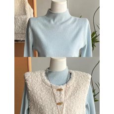 批发【官图特价~包芯纱 原版质量】高级感软糯<b class='q'>针织</b>打底衫修身内搭上衣