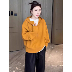 批发连帽<b class='q'>卫衣</b>外套女<b class='q'>短款</b>冬季新款2025美式复古洋气高级感小个子上衣