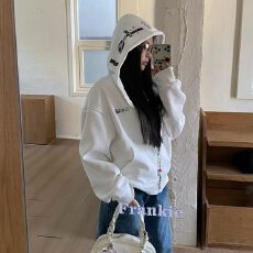 批发美式开衫拉链休闲百搭卫衣<b class='q'>外套</b>男女潮牌初春秋2025新款慵懒风