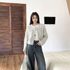 批发2025秋冬韩版小香风长袖<b class='q'>外套</b>女装百搭宽松<b class='q'>显瘦</b>气质减龄上衣