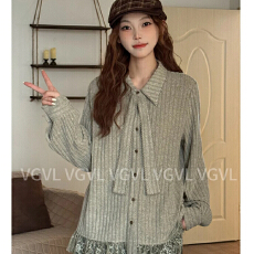 批发韩版<b class='q'>蕾丝拼接</b>洋气衬衫今年流行的爆款女装新款衬衣巨好看设计上衣