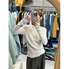 批发罗纹德绒 纯欲辣妹<b class='q'>蕾丝</b>拼接设计V领打底衫女秋冬新款修身百搭上衣