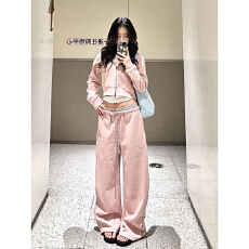 批发韩系高级感休闲运动服套装女秋季新款卫衣阔腿裤减龄显瘦两件套