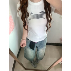 批发韩版纯棉常规正肩印花短袖<b class='q'>T</b><b class='q'>恤</b>