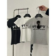 批发2026新款修身字母<b class='q'>T</b><b class='q'>恤</b>女夏季显瘦圆领百搭美式辣妹短袖上衣