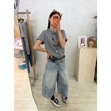 批发2026夏季新款美式正肩<b class='q'>t</b><b class='q'>恤</b>女显瘦百搭简约香蕉印花短袖上衣