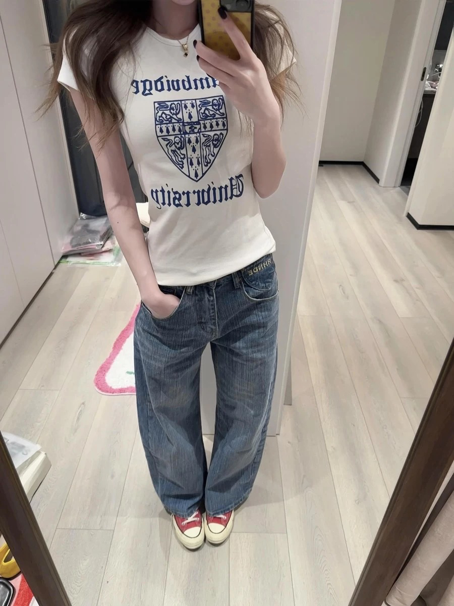 아메리칸 핫걸 산스크리트어 프린트 긍정적 인