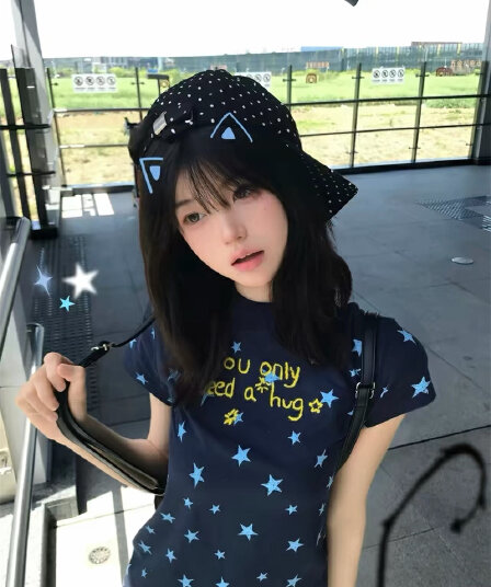 패치 네리 가게 천 40 순면 220 그램 반팔 티셔츠