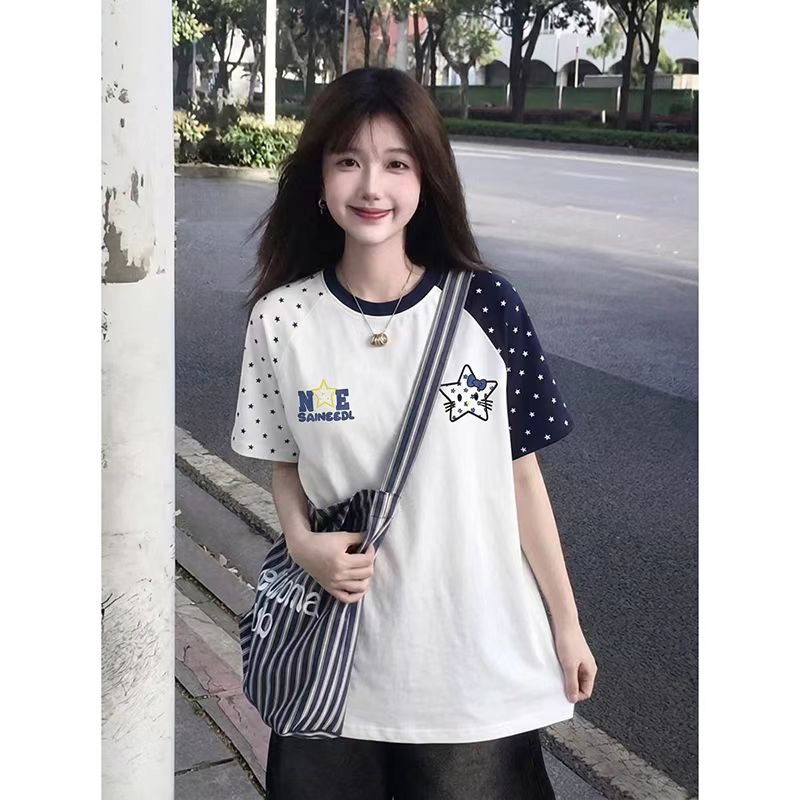 프린트 19 지점 220 그램 순면 반팔 티셔츠 남녀