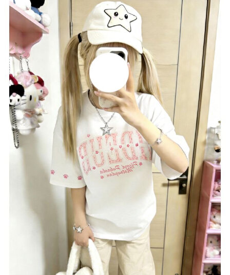 220g 순면 리브 네클라인 이후 패키지 칼라 자수 알파벳 반팔 티셔츠 남녀