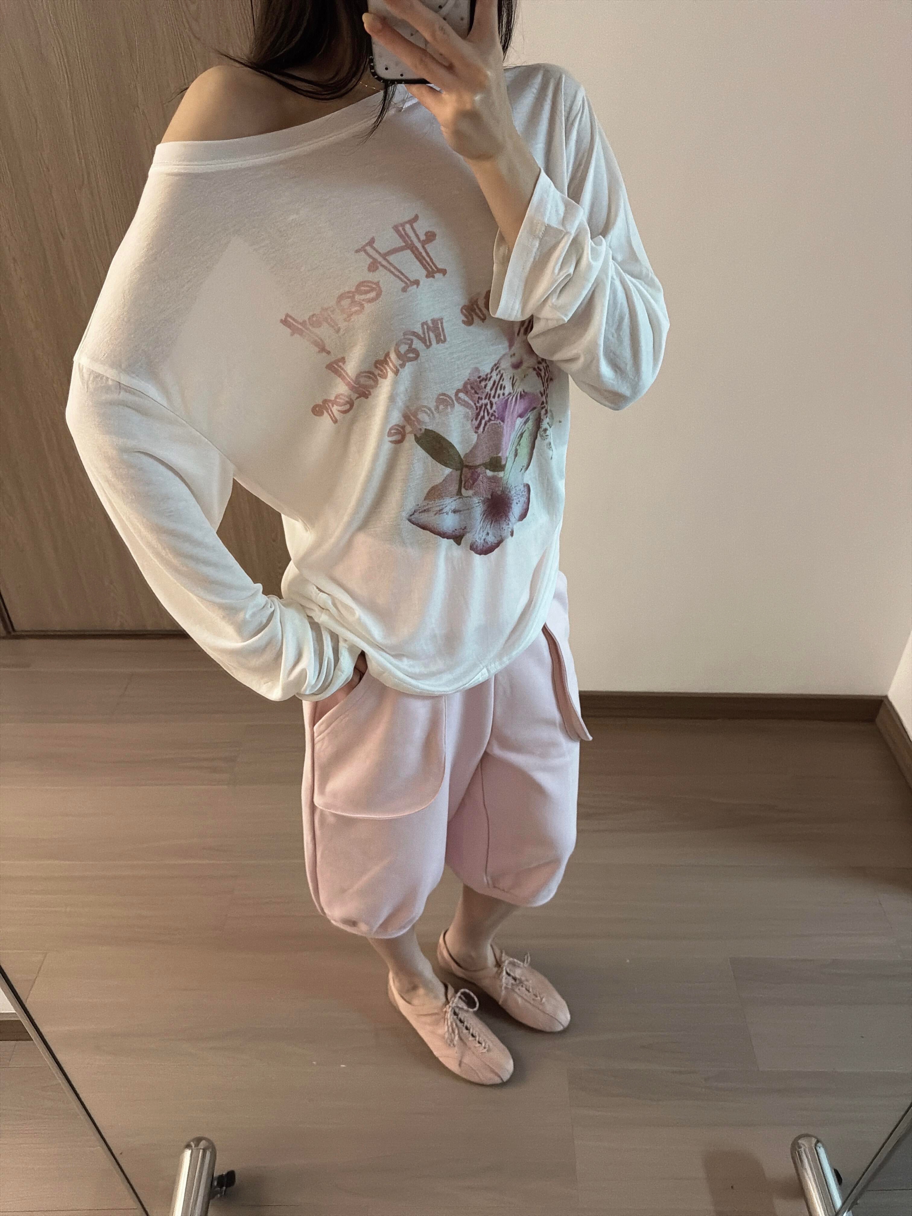 비스듬한 어깨 티셔츠 자외선 차단 기본 셔츠 블라우스