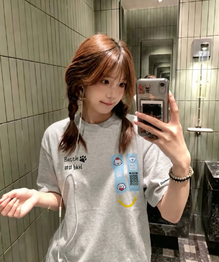 3 차원 부형제 자수 네리 가게 천 순면 220 그램 빗질하다 닫기 반팔 티셔츠