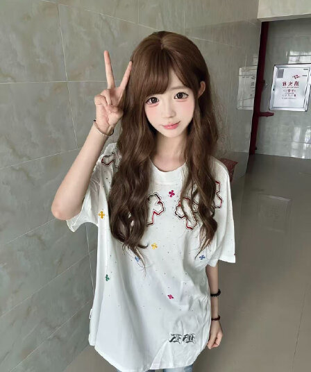 자수 패치 핫픽스 네리 가게 천 19 지점 220 그램 순면 반팔 티셔츠