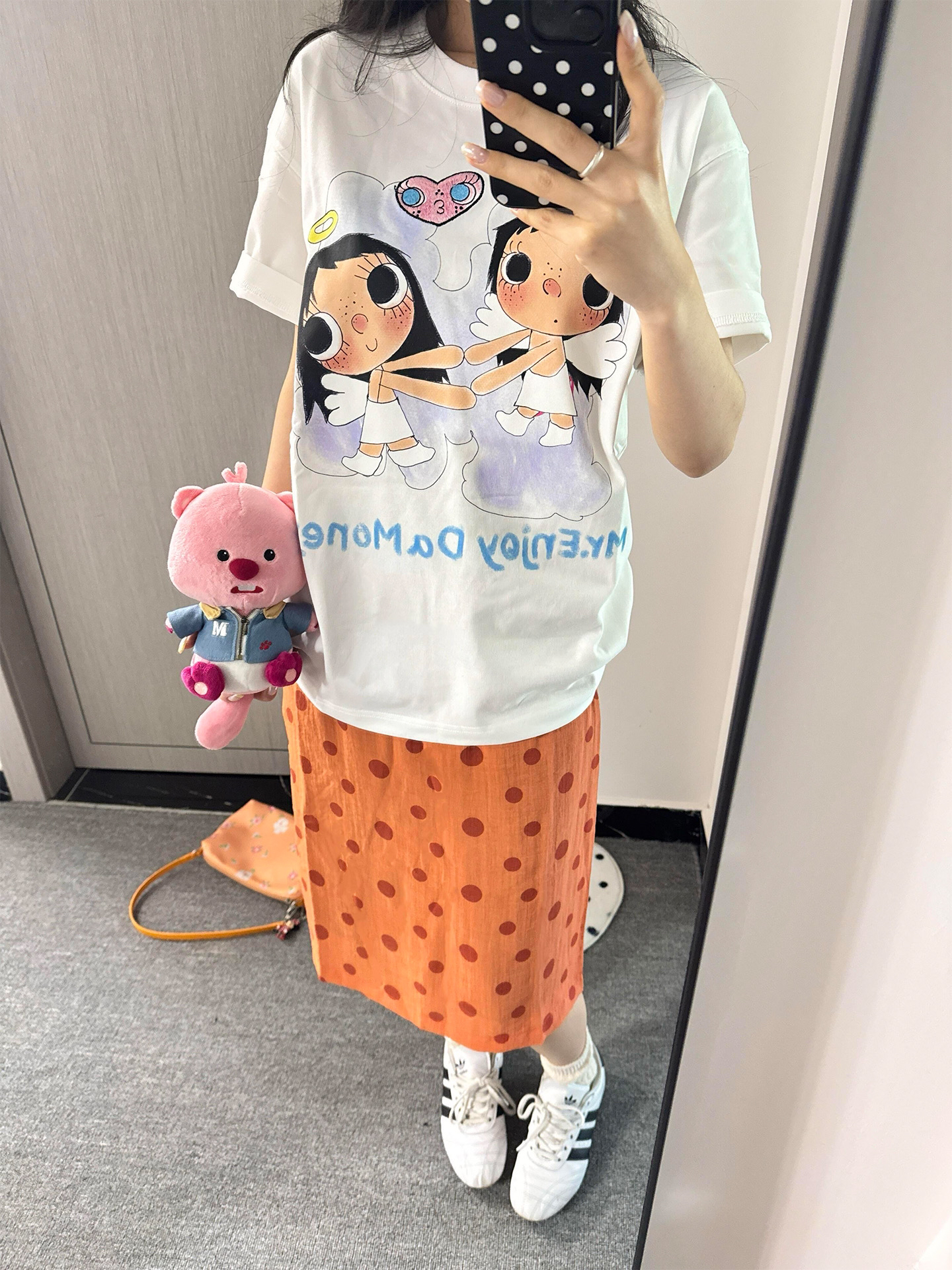 자수 프린트 네리 가게 천 순면 220 그램 빗질하다 닫기 반팔 티셔츠
