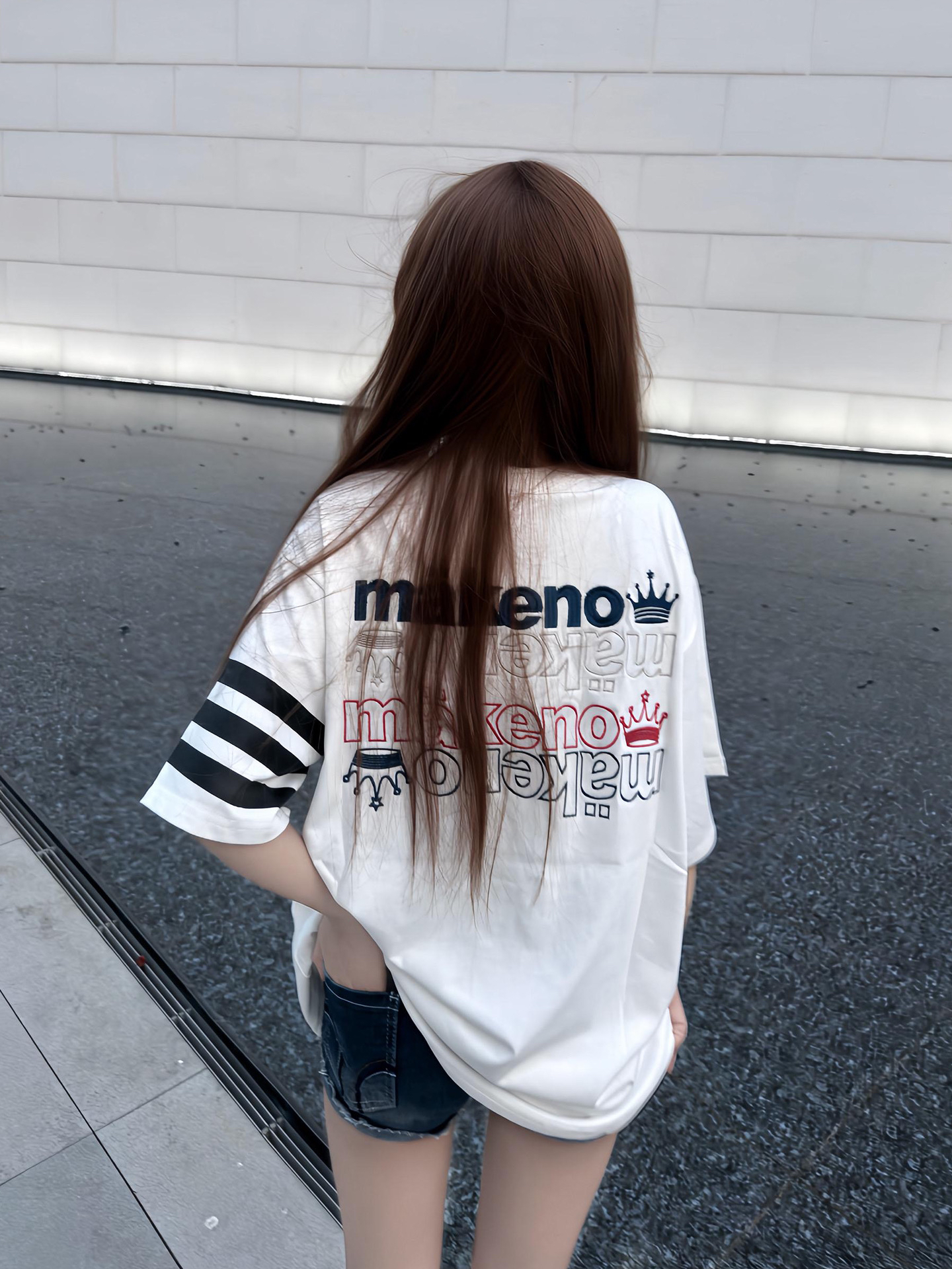 자수 프린트 네리 가게 천 19 지점 220 그램 순면 반팔 티셔츠
