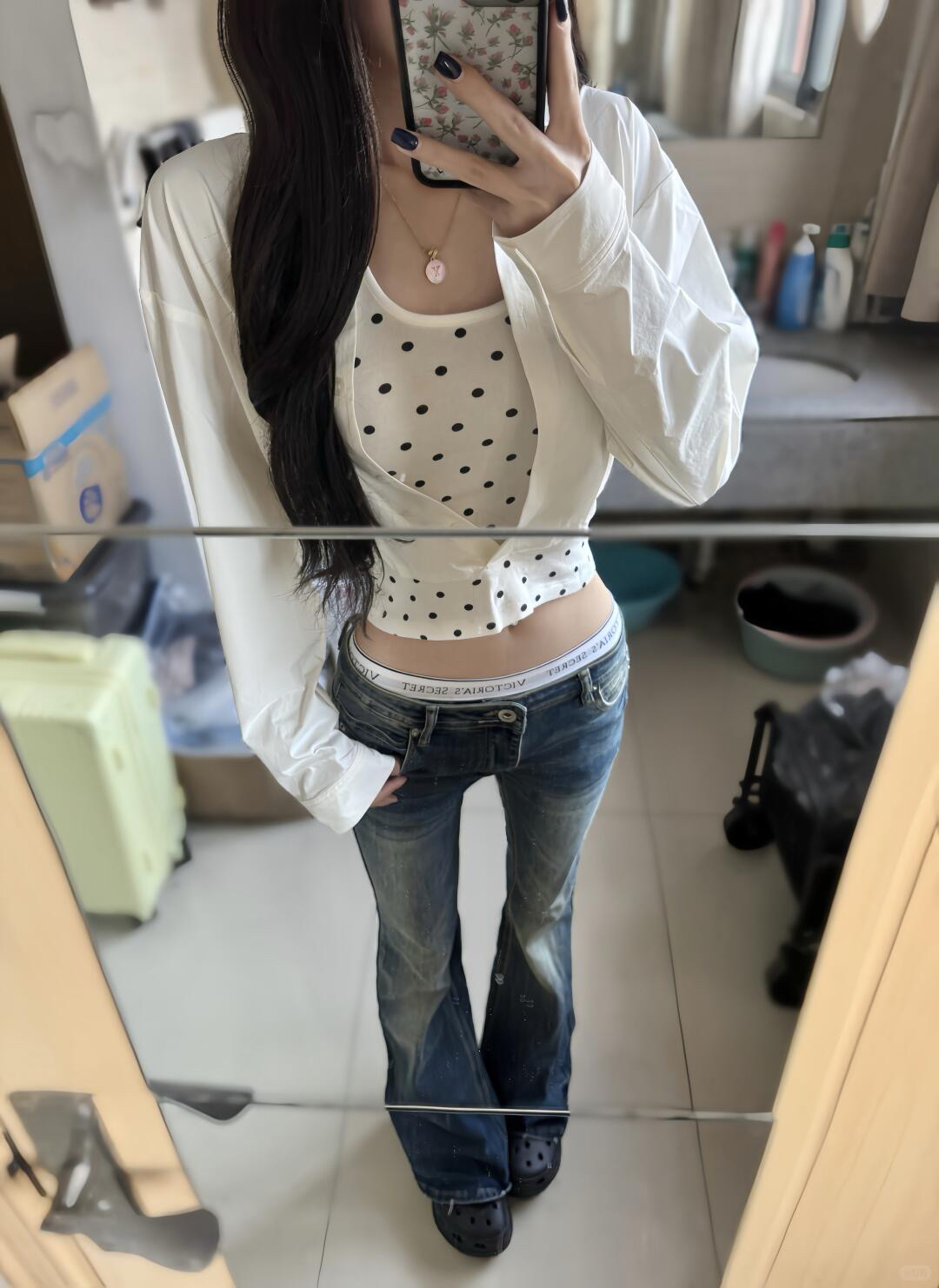 광저우 원본 자외선 차단 원단 원래 솜씨 단추 패치워크 페이크 레이어드 셔츠