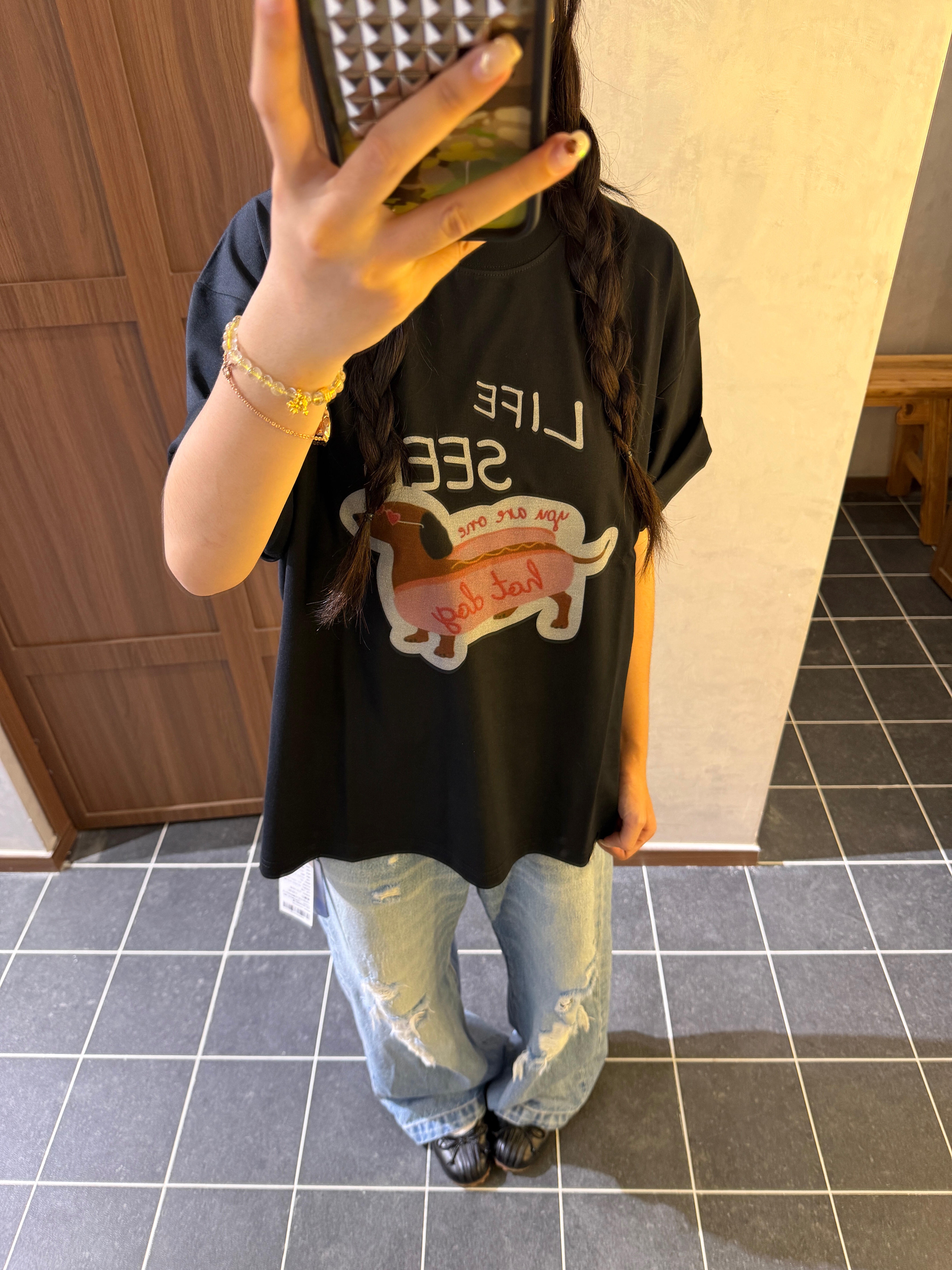 순면 빗질하다 닫기 230 크 여름 새로운 루즈핏 반팔 티셔츠