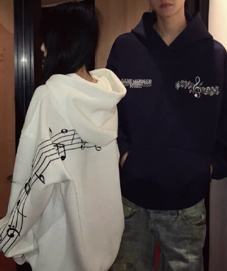 얇은 스타일 원본 자수 이후 패키지 칼라 순수한 Mianhua 면 복합 후드티 여성