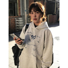 批发秋冬款秋冬加绒卫衣男女<b class='q'>情侣</b><b class='q'>款</b>宽松休闲国潮美式连帽衫休闲小香风