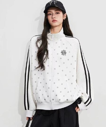 후아 면 복합 우유 실크 티타늄 합금 지퍼 면 Luokou 350 그램 이후 패키지 칼라