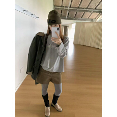 批发高质量<b class='q'>纯棉</b>200克21支精梳精密印花秋季宽松长袖<b class='q'>T</b><b class='q'>恤</b>女