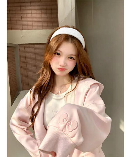 얇은 스타일 인사이드 펌프 순수한 Mianhua 면 범프 강철 인쇄 지퍼 카디건 코트 후드티