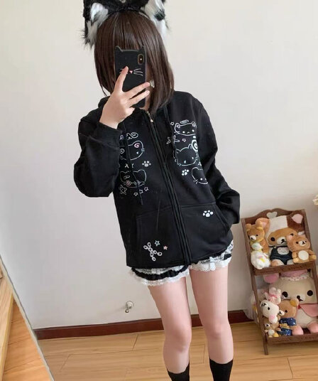 모방 Mianhua 면 복합 우유 실크 300 그램 가을 겨울 오픈 가디건 프린트 재킷