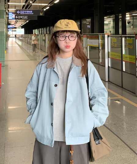 새로운 트렌드 품격 미니멀리즘 하라주쿠 ins 일본식 인기 문예 다용도 패션 느긋한