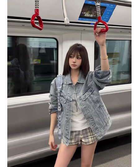 레트로 워싱 데님 재킷 루즈핏 2026 새로운 봄 가을 캐주얼 다용도 재킷 디자인 패션 아메리칸 맨위