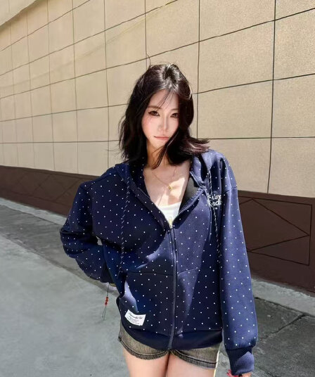얇은 스타일 털이 있는 이후 패키지 기사 자수 순수한 Mianhua 면 복합 후드티 여성