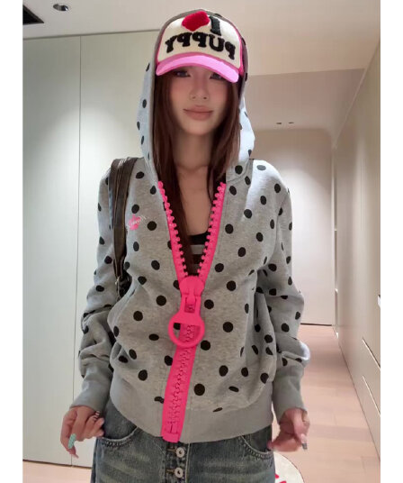 얇은 스타일 원본 대 지퍼 전후 자수 이후 패키지 칼라 순수한 Mianhua 면 복합 후드티