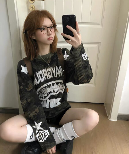 65 35 후아 남편 그리드 프린트 맨위