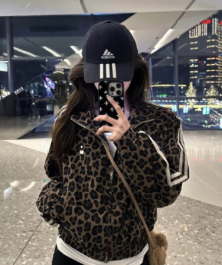 레오파드 무늬 재킷 아메리칸 레트로 재킷 루즈핏 캐주얼 트렌디