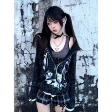 批发「塞勒斯前奏」魔王古堡连帽开衫秋冬长袖外套潮卫衣男女