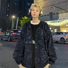 批发实拍 美式<b class='q'>港风</b>潮牌脏脏卫衣宽松休闲连帽卫衣拉链外套上衣