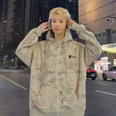 批发实拍 美式<b class='q'>港风</b>潮牌脏脏卫衣宽松休闲连帽卫衣拉链外套上衣