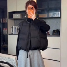 批发羽绒棉马甲女短款背心秋<b class='q'>冬</b>新款2026新款宽松高级感小个子坎肩外穿