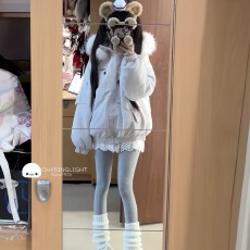 批发<b class='q'>明星</b><b class='q'>同款</b>大毛领派克羽绒棉服女2026新款冬季保暖加厚工装棉袄外套
